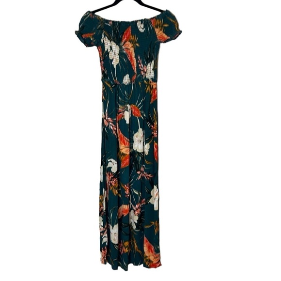 Patrons of Peace Smocked Off The Shoulder Floral Maxi Dress - Picture 6 of 11
